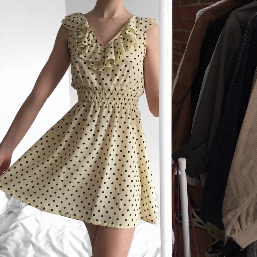 🎀 polka dot ruffle dress - Picture 1 of 4